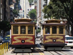 cable cars at san francisco